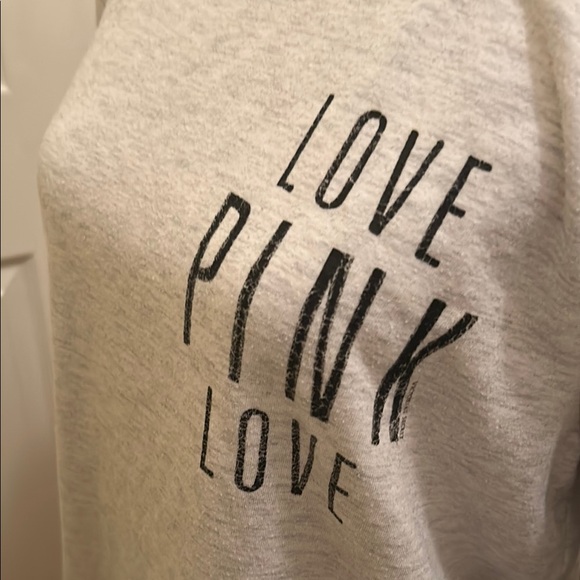 Love Pink Gray Sweatshirt - Picture 3 of 4